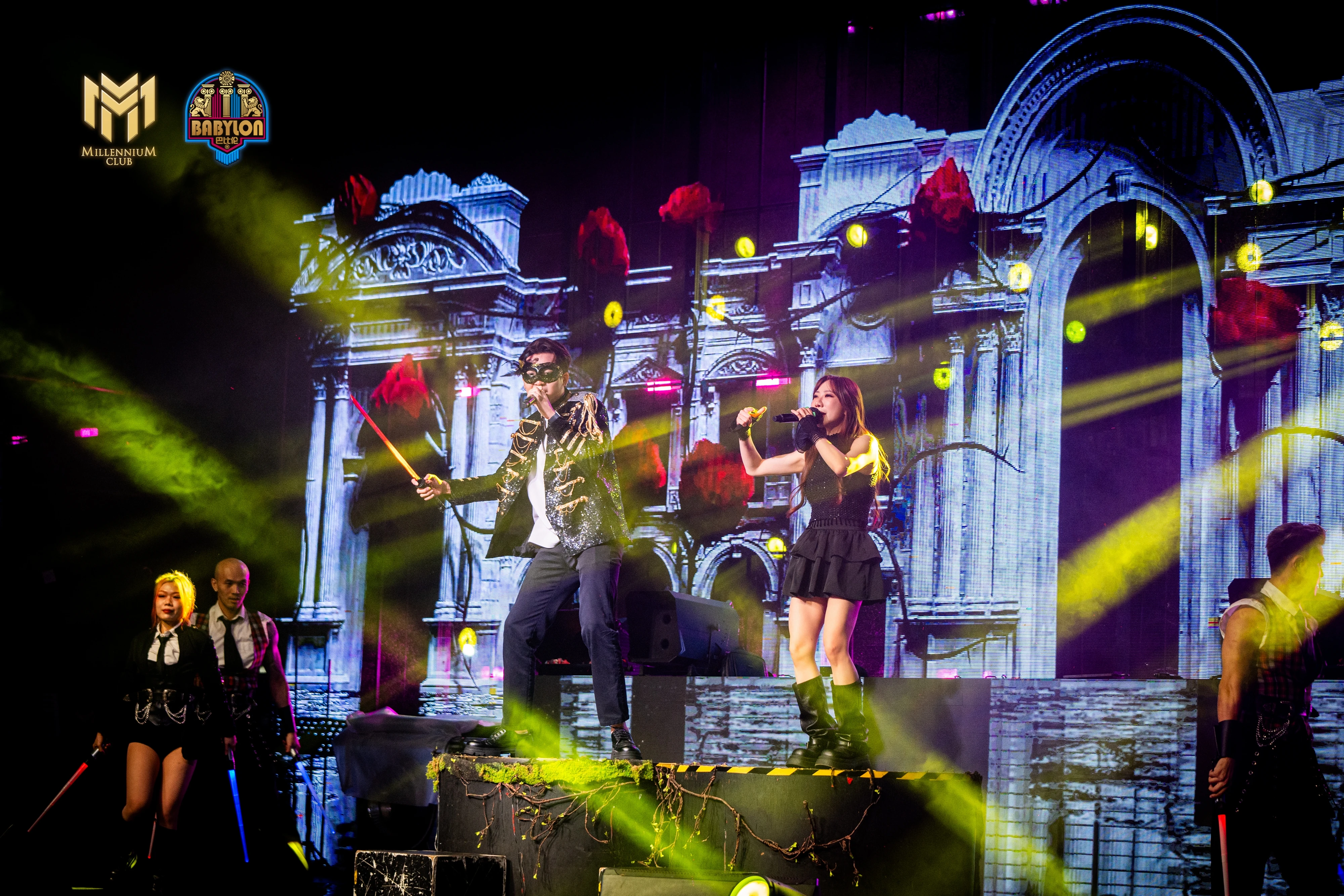 Millennium performers on stage